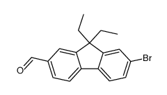 9,9-Diethyl-7-bromo-fluorene-2-carboxaldehyde Structure
