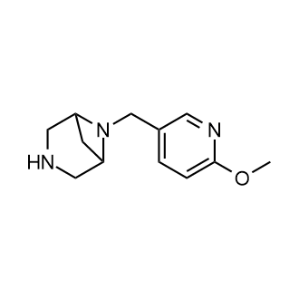 6-((6-甲氧基吡啶-3-基)甲基)-3,6-二氮杂双环[3.1.1]庚烷结构式