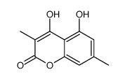 4,5-dihydroxy-3,7-dimethylchromen-2-one Structure