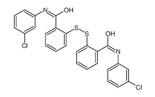 N-(3-chlorophenyl)-2-[[2-[(3-chlorophenyl)carbamoyl]phenyl]disulfanyl]benzamide结构式