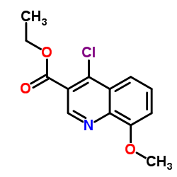 Ethyl 4-chloro-8-methoxy-3-quinolinecarboxylate structure