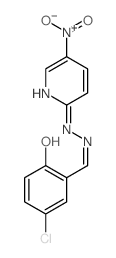 Benzaldehyde,5-chloro-2-hydroxy-, 2-(5-nitro-2-pyridinyl)hydrazone结构式