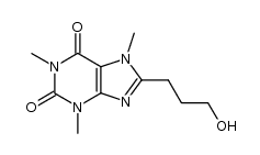 8-(3-hydroxy-propyl)-1,3,7-trimethyl-3,7-dihydro-purine-2,6-dione结构式