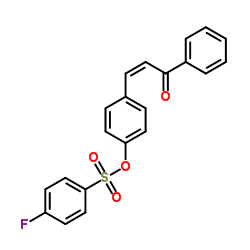 4-(3-OXO-3-PHENYL-1-PROPENYL)PHENYL 4-FLUOROBENZENESULFONATE结构式