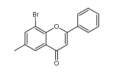 8-bromo-6-methyl-2-phenyl-chromen-4-one结构式