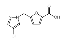 5-(4-CHLORO-PYRAZOL-1-YLMETHYL)-FURAN-2-CARBOXYLIC ACID结构式