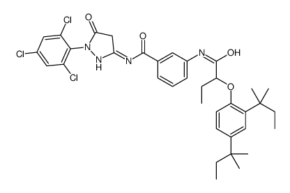 3-[2-[2,4-Bis(2-Methylbutan-2-Yl)Phenoxy]Butanoylamino]-N-[5-Oxo-1-(2,4,6-Trichlorophenyl)-4H-Pyrazol-3-Yl]Benzamide Structure