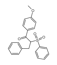 1-(4-methoxyphenyl)-3-phenyl-2-(phenylsulfonyl)propan-1-one结构式