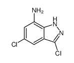 7-amino-3,5-dichloroindazole Structure