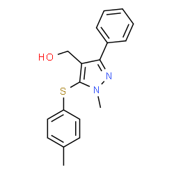 (1-METHYL-5-[(4-METHYLPHENYL)SULFANYL]-3-PHENYL-1H-PYRAZOL-4-YL)METHANOL Structure