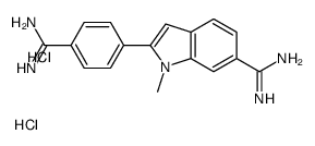 2-(4-carbamimidoylphenyl)-1-methylindole-6-carboximidamide,dihydrochloride结构式