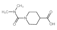 1-[(二甲基氨基)羰基]哌啶-4-羧酸结构式