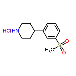 4-(3-Methylsulfonylphenyl)piperidine;hydrochloride Structure