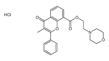 2-morpholin-4-ium-4-ylethyl 3-methyl-4-oxo-2-phenylchromene-8-carboxylate,chloride Structure