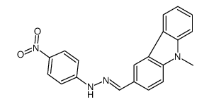 N-[(E)-(9-methylcarbazol-3-yl)methylideneamino]-4-nitroaniline结构式