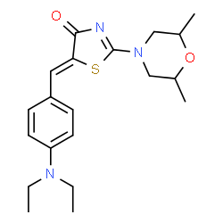 5-[4-(diethylamino)benzylidene]-2-(2,6-dimethyl-4-morpholinyl)-1,3-thiazol-4(5H)-one Structure