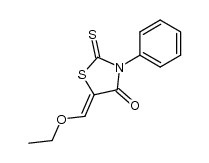 5-ethoxymethylene-3-phenyl-2-thioxo-thiazolidin-4-one结构式