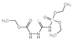 ethyl N-(diethoxyphosphorylthiocarbamoylamino)carbamate结构式