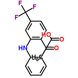 Benzoic acid,2-[[2-acetyl-5-(trifluoromethyl)phenyl]amino]- Structure