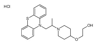 2-[1-(1-phenothiazin-10-ylpropan-2-yl)piperidin-4-yl]oxyethanol,hydrochloride结构式