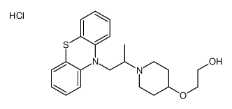 2-[1-(1-phenothiazin-10-ylpropan-2-yl)piperidin-4-yl]oxyethanol,hydrochloride Structure