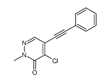 4-chloro-2-methyl-5-(2-phenylethynyl)pyridazin-3-one Structure