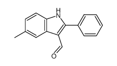 5-methyl-2-phenyl-1H-indole-3-carboxaldehyde结构式