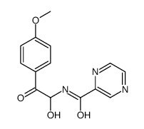 N-[1-hydroxy-2-(4-methoxyphenyl)-2-oxoethyl]pyrazine-2-carboxamide Structure