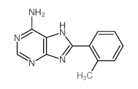 8-(2-methylphenyl)-7H-purin-6-amine结构式
