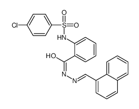 2-[(4-chlorophenyl)sulfonylamino]-N-(naphthalen-1-ylmethylideneamino)benzamide结构式