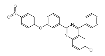 6-chloro-2-[3-(4-nitrophenoxy)phenyl]-4-phenylquinazoline结构式
