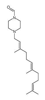 4-(3,7,11-Trimethyl-2,6,10-dodecatrienyl)-1-piperazinecarbaldehyde structure