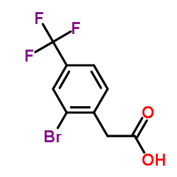 [2-Bromo-4-(trifluoromethyl)phenyl]acetic acid Structure
