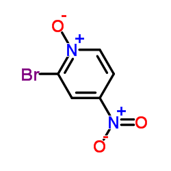 2-溴-4-硝基吡啶-N-氧化物结构式