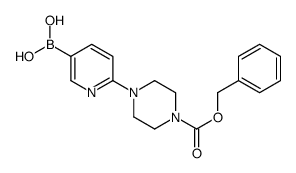 6-(4-(苄氧基羰基)哌嗪-1-基)吡啶-3-硼酸结构式