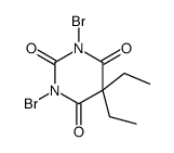 1,3-dibromo-5,5-diethyl-1,3-diazinane-2,4,6-trione结构式