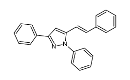1,3-diphenyl-5-(2-phenylethenyl)pyrazole结构式