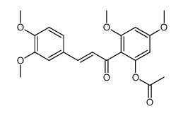 3.4.4'.6'-tetramethoxy-2'-acetoxy-trans-chalcone结构式