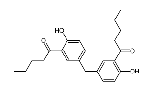 1,1'-[Methylenebis(6-hydroxy-3,1-phenylene)]bis(1-pentanone) Structure