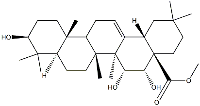 3β,15α,16α-Trihydroxyolean-12-en-28-oic acid methyl ester结构式