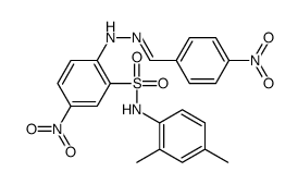 N-(2,4-dimethylphenyl)-5-nitro-2-[2-[(4-nitrophenyl)methylidene]hydrazinyl]benzenesulfonamide结构式