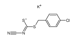 potassium S-p-chlorobenzyl-N-cyano-dithioimidocarbonate结构式