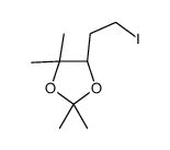 (5R)-5-(2-iodoethyl)-2,2,4,4-tetramethyl-1,3-dioxolane结构式