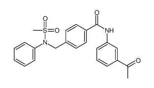 N-(3-acetylphenyl)-4-[(N-methylsulfonylanilino)methyl]benzamide Structure