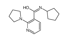 3-Pyridinecarboxamide,N-cyclopentyl-2-(1-pyrrolidinyl)-(9CI) Structure