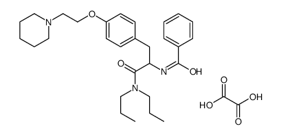 N-[1-(dipropylamino)-1-oxo-3-[4-(2-piperidin-1-ylethoxy)phenyl]propan-2-yl]benzamide,oxalic acid Structure