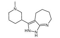 Pyrazolo[3,4-b]azepine, 1,4,5,6,7,8-hexahydro-3-(1-methyl-3-piperidinyl)- (9CI)结构式