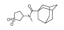 N-(1,1-dioxothiolan-3-yl)-N-methyladamantane-1-carboxamide结构式