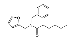 N-benzyl-N-(furan-2-ylmethyl)hexanamide结构式