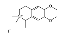 6,7-dimethoxy-1,2,2-trimethyl-3,4-dihydro-1H-isoquinolin-2-ium,iodide结构式